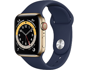 Apple Watch (Series 6) Edelstahl 40 mm GPS + Cellular - Gold